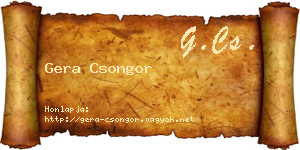 Gera Csongor névjegykártya