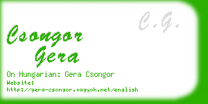csongor gera business card
